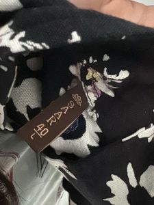 Black Floral Print Blouse