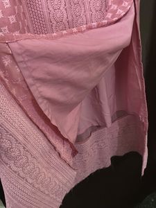 Elegant Pink Chikankari Kurta with palazzos
