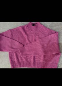 Pink Mock Neck Sweater