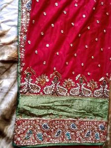 full mirror work haevy saree fixed price