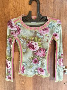 Floral Print Long Sleeve Top
