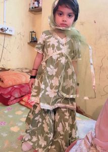 olive green girl ethnic. set