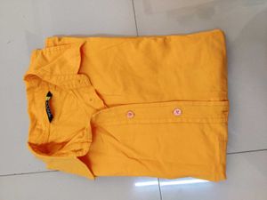 Vibrant Orange Oversized Shirt