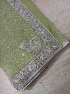 Half-in-1/2 Georgette Saree with Zardosi work