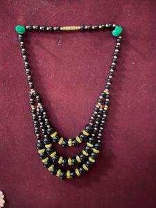 Black Beaded Necklace &amp; Earring Set