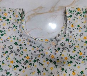 Floral Print Asymmetrical Tunic Top