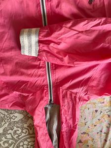 pink windbreaker jacket