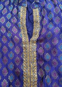 Banarsi Kurti With Golden Lace