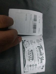 shipping labels and thank you cards
