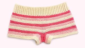 Crochet Striped Shorts