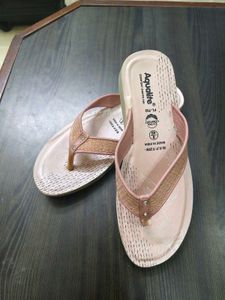 Pink Flip-Flops And Purse Plazo