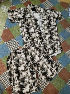 Men's Printed Shirt and Shorts Set