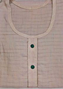 Stylish Beige Striped Kurta Set