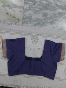 Elegant Navy Blue Silk Blouse