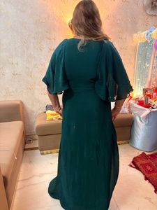 Elegant Teal Embellished Gown