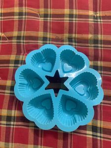 Blue Heart Silicone Muffin Mold