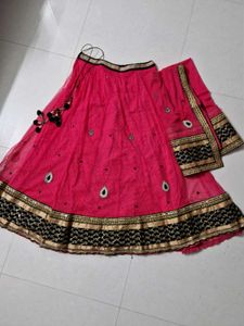 Vibrant Pink Embroidered lehenga choli