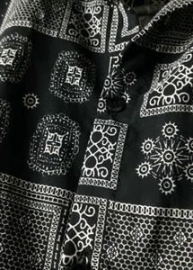 Stylish Black &amp; White Patterned Shirt