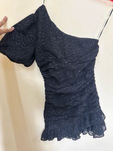 One-Shoulder Ruched Mini Dress