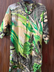 Vibrant Floral Print Kurta Tunic