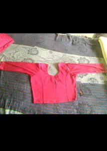 Maroon Lace Sleeve Blouse