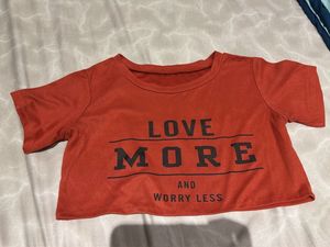 Rust Orange Graphic Crop top