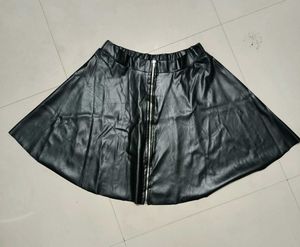 Plus Size Leather Flared Stylish Skirt Fits 36-40