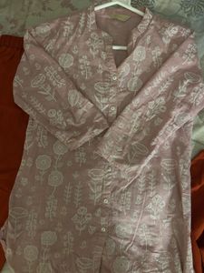 Embroidered Pink Kurta