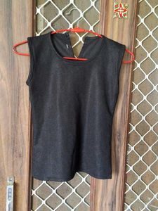 Sleek Black Sleeveless Top