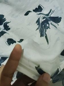White Floral Print Blouse