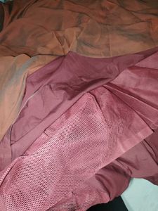 Elegant White &amp; Maroon Embroidered anarkali Set