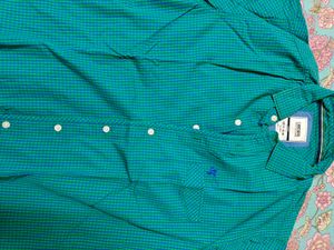 Men's Green Checkered Casual Shirt