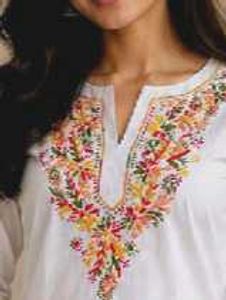 handwork chikenkari kurti