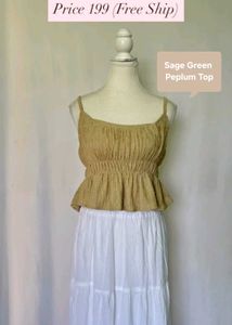 Sage Green Crop Top