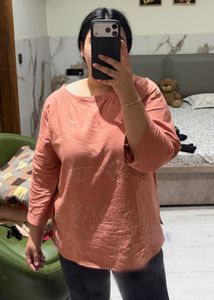 Embroidered Peach tunic