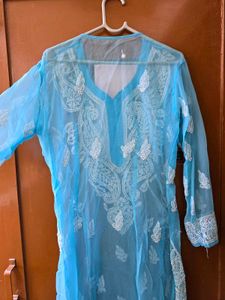 Beautiful Blue Chikankari Kurta