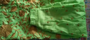 light green embroidery work chaniya choli💚