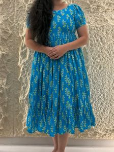 Pinteresty Bohemian Floral Print Midi Dress