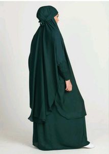 Elegant Green jilbab Abaya Gown