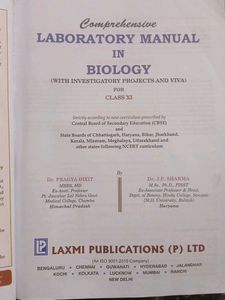 Biology Lab Book Class 11CBSE