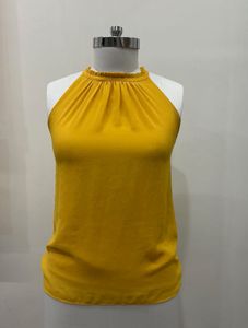 Mustard Halter Neck Top