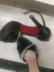 Sparkling Black Pencil Heels