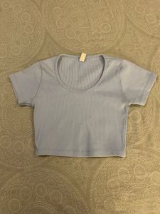 🦋Light Blue crop top