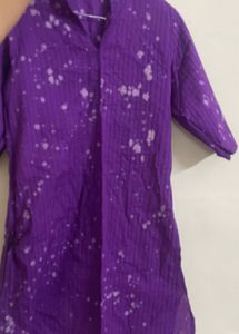 MAX Purple Tie-Dye Cotton Kurti