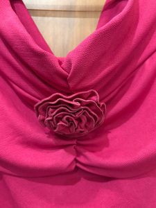 Elegant Fuchsia Pink Cowl Neck Sleeveless Party To