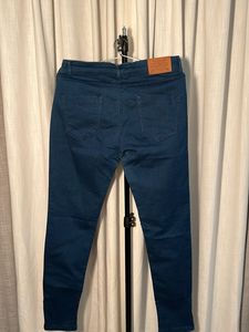 Stylish Blue Skinny Jeans with Zip Detail