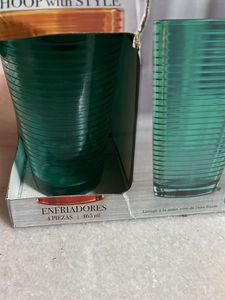Set of 3 colorful drinking glasses