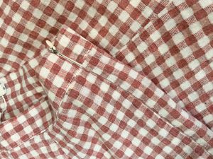 Red &amp; White Checked Skirt