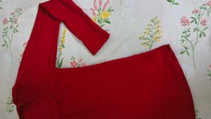 Red Long Sleeve Top