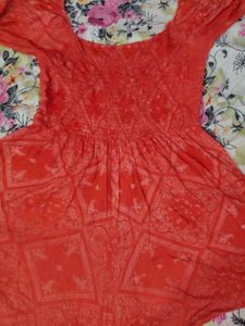 Darzi Red Paisley Print Mini Dress